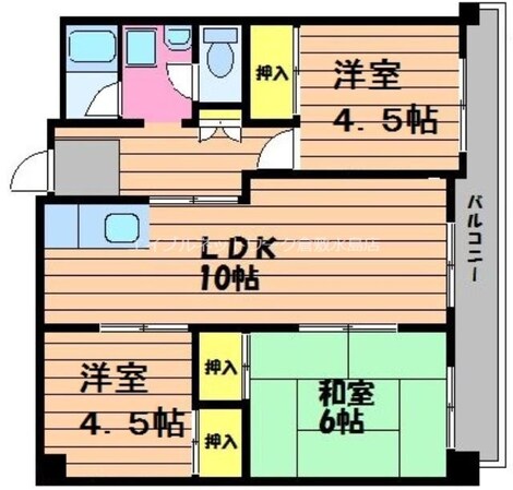 パルティーレ南倉敷の物件間取画像